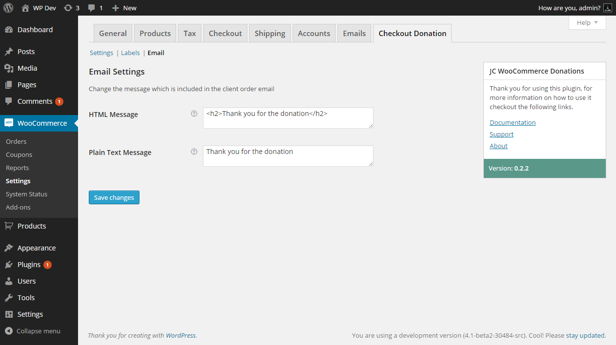 Email Settings
