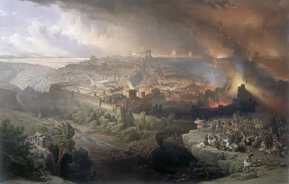 Artistic representation of the destruction of Jerusalem