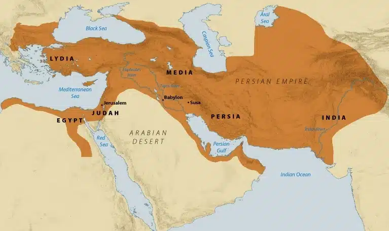 Map showing Judea within the Persian Empire
