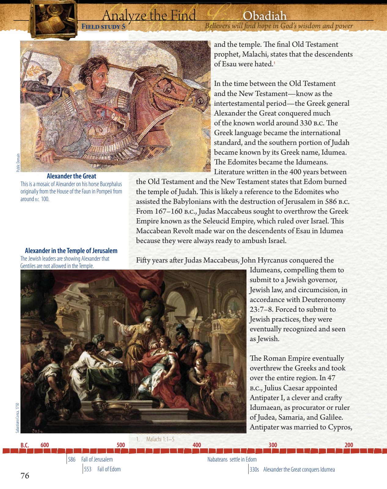 An original Field Notes page tracing Idumea and the Herodian family
