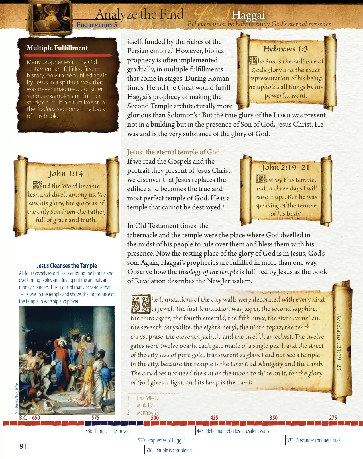 Field Notes page tracing the Temple’s fulfillment in Christ