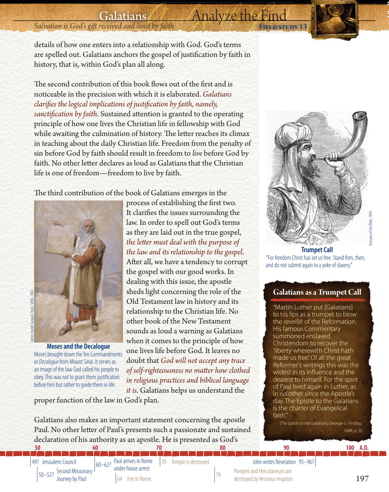 Analyze the Find page summarizing the gospel in Galatians