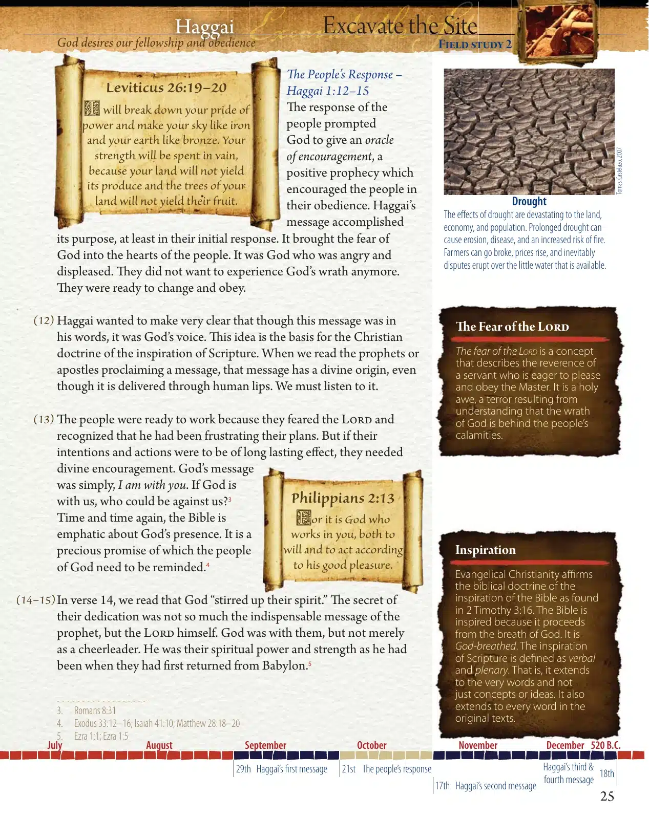 Haggai Field Notes page describing the remnant’s response and God’s promise to be with them