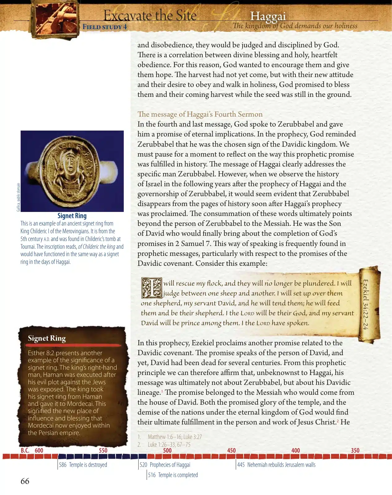 Haggai Field Notes page about Zerubbabel as God’s signet ring