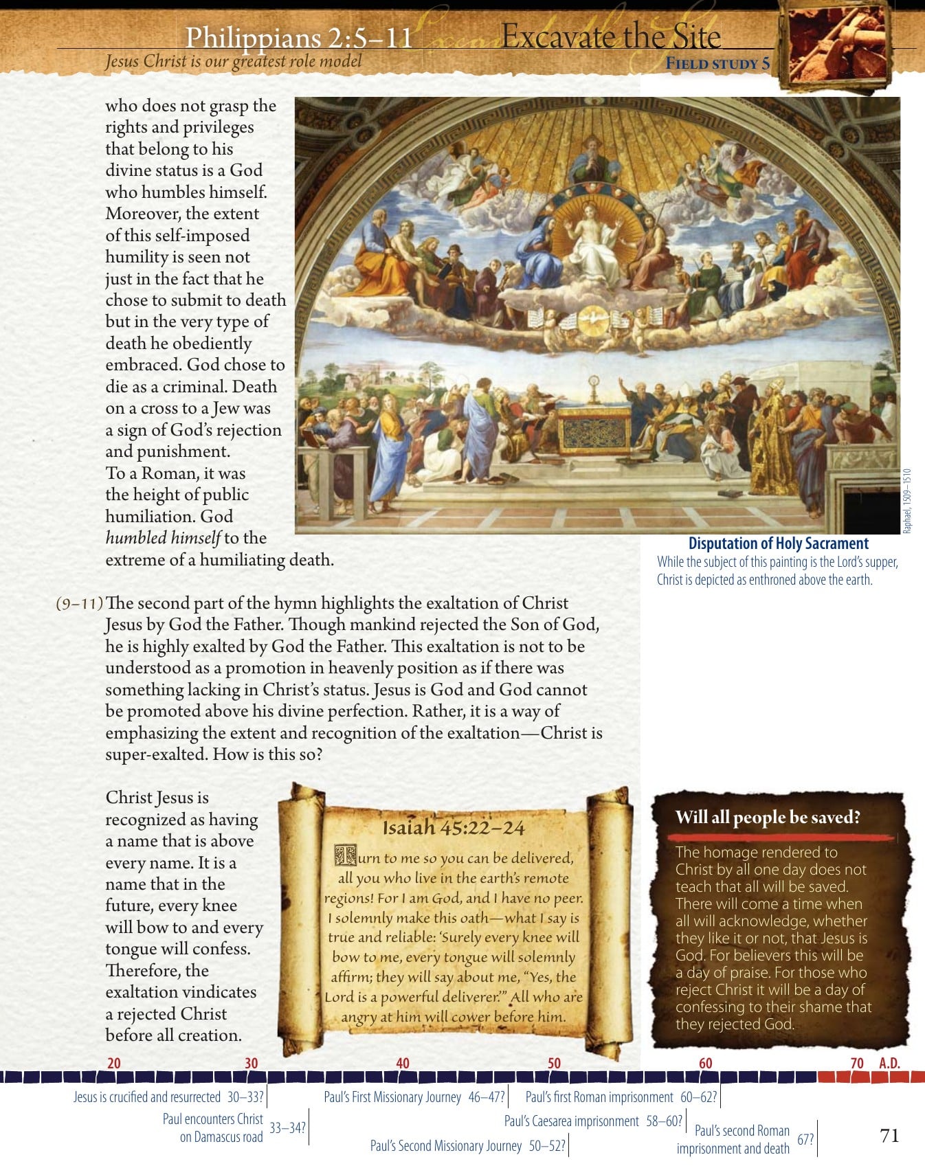 Philippians Field Notes page explaining the humiliation and exaltation of Christ